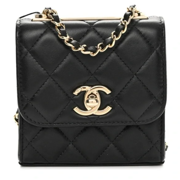 Chanel trendy cc mini black flap gold hardware - Picture 3 of 17